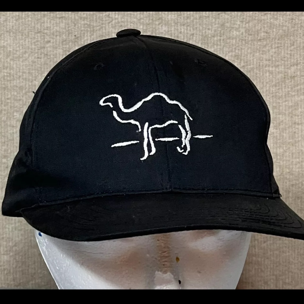 Vintage  Camel Cigarette  Baseball Cap Hat Black Embroidered Snapback 90’s